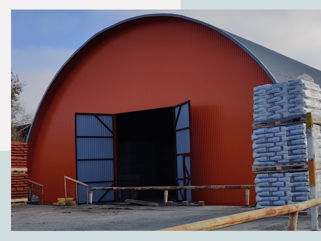 Полукруглые ангары по цене от 620 руб. в Новомосковск