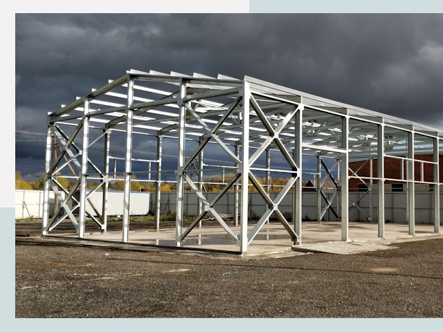 Двускатные ангары в Новомосковск от 620 руб. за квадрат