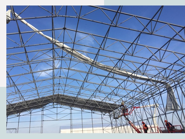 Шатровые ангары от 620 руб. в Новомосковске и Тульской области