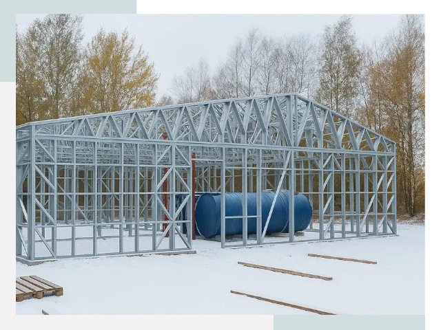 Металлические ангары в Новомосковске