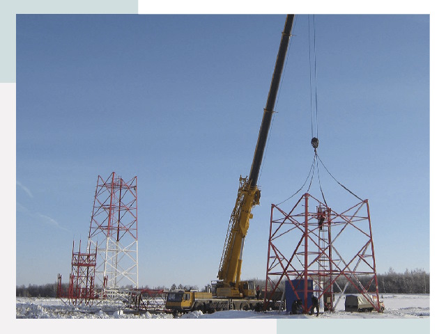 Монтаж вышек связи в Новомосковске