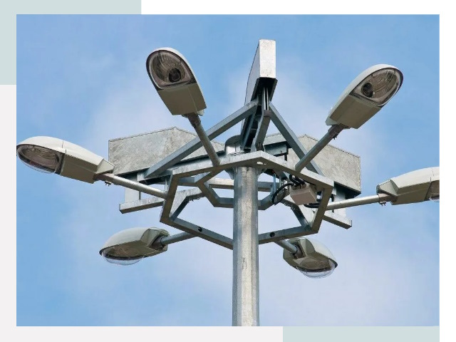 Монтаж осветительных мачт в Новомосковске