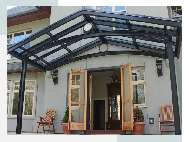 Козырьки металлические в Новомосковске