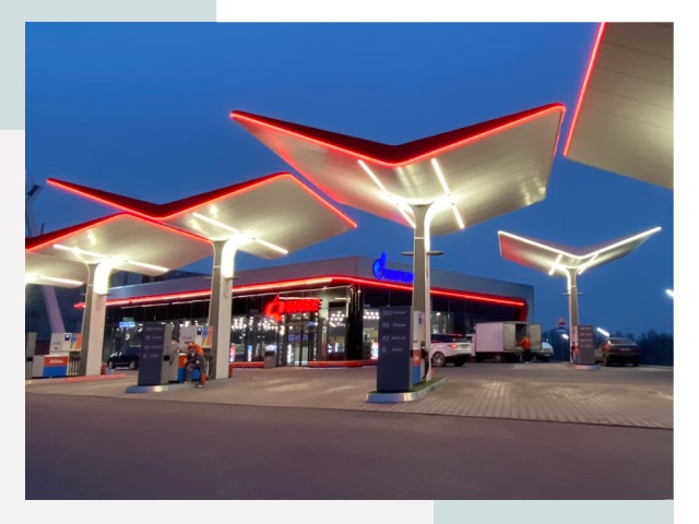 Навесы для АЗС в Новомосковске