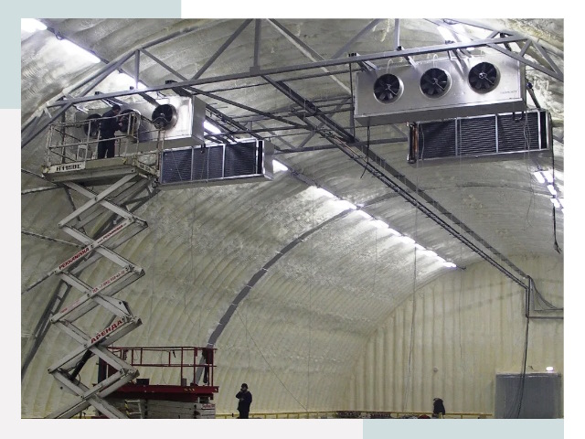 Оснащение ангаров в Новомосковске