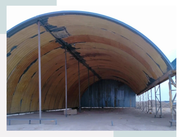 Реконструкция ангаров в Новомосковске